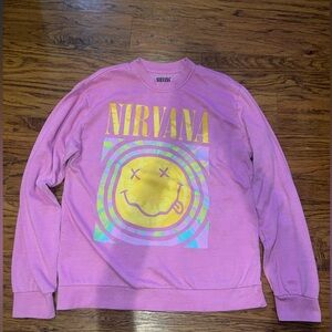Nirvana Women’s Pink Graphic Sweatshirt